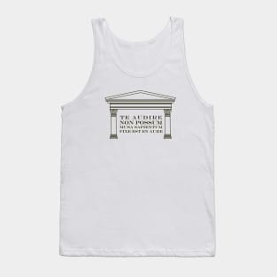 Te audire non possum - funny Latin saying Tank Top